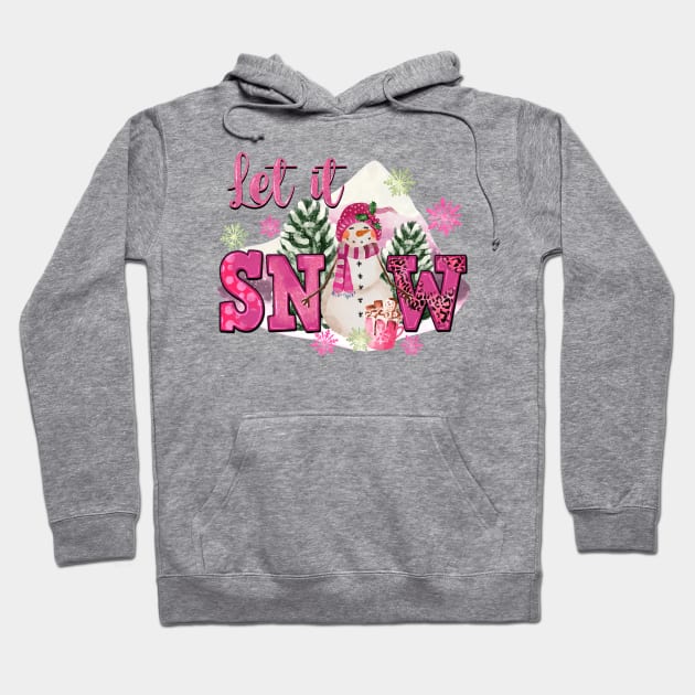 Let it snow snowman, snowman snowflakes Hoodie by Karley’s Custom Creations